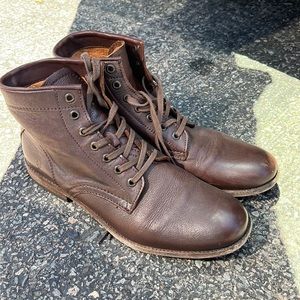 Brown Frye Lace Up Boots